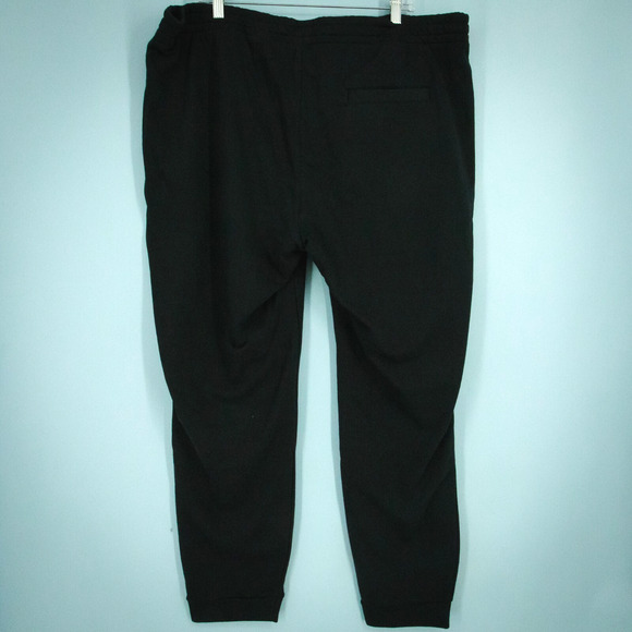 Adidas Men's Size XL Black Fleece Drawstring Pull On Jogger Knit Sweatpants A436 - Picture 4 of 8
